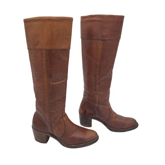 Vintage 1970s Frye Jane Cuff Boots - Picture 11 of 16